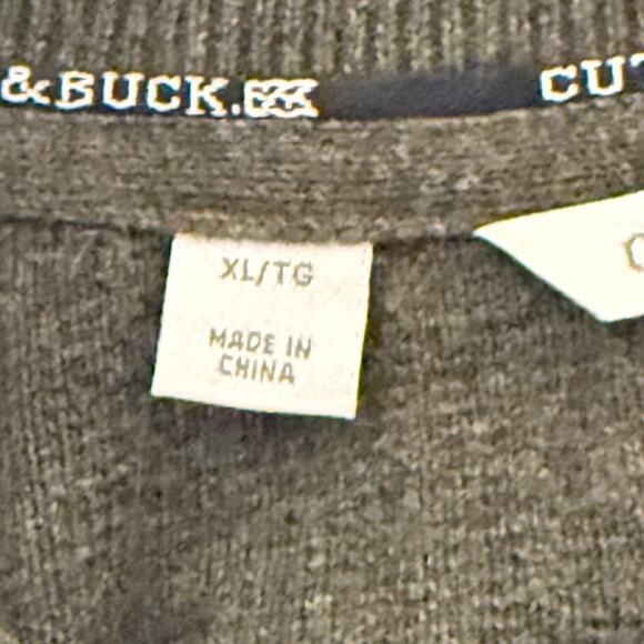 Cutter & Buck Ribbed 1/4 Zip Sweater Sz XL Dadcore Grandpacore Business Casual - Picture 7 of 7